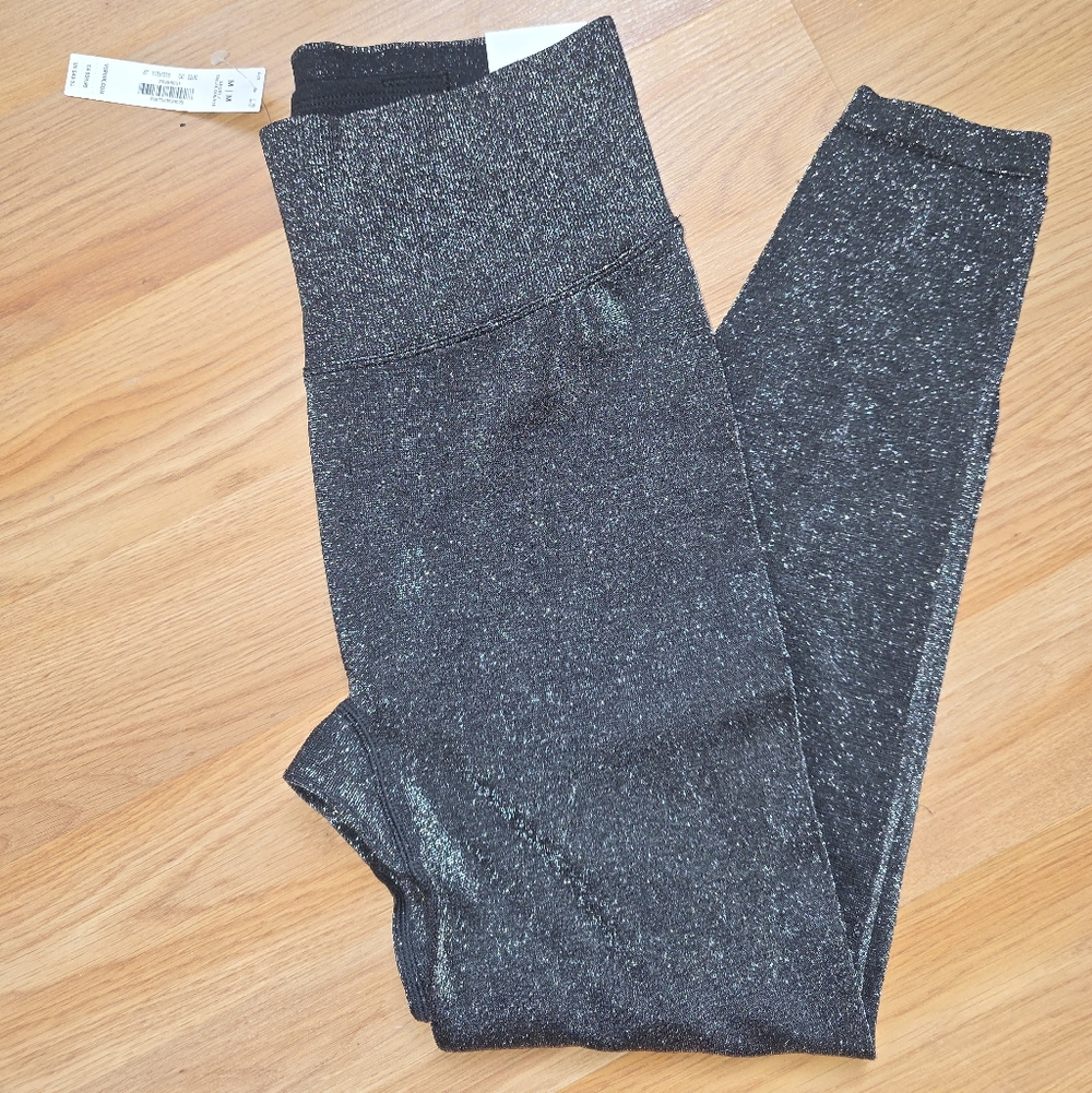 PINK Victorias Secret Sparkly Black Leggings - Medium